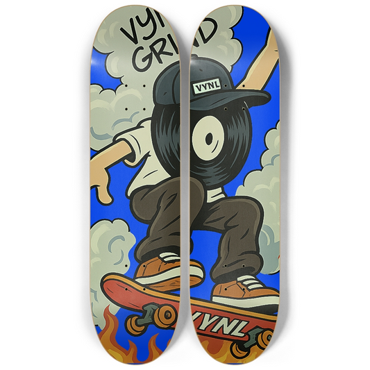 VYNL GRIND Glow-in-the-Dark "Smokey" Skateboard Series