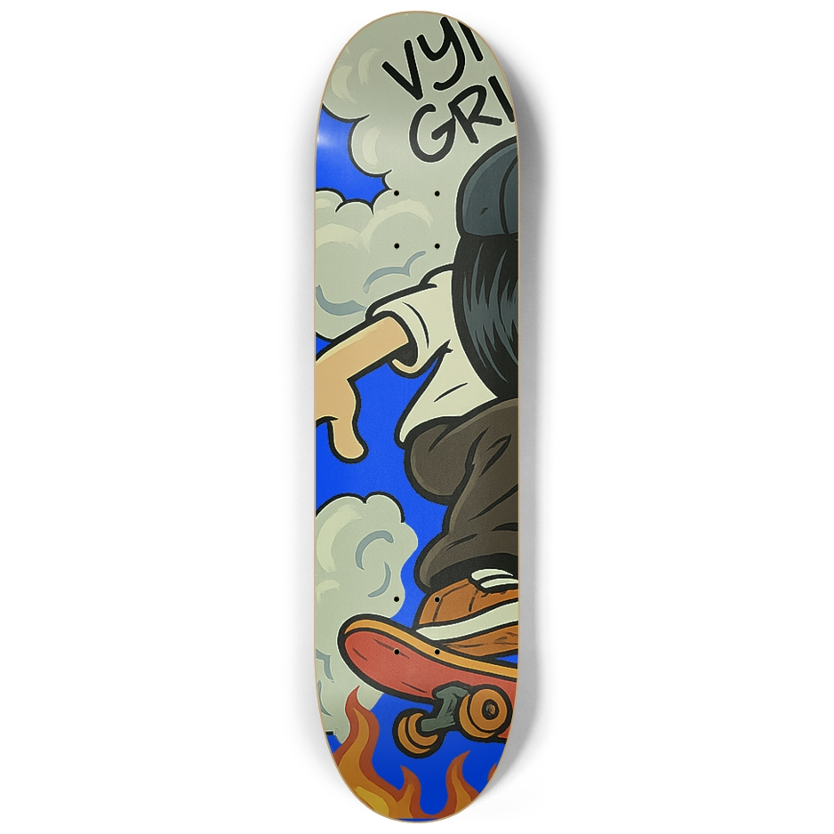 VYNL GRIND Glow-in-the-Dark "Smokey" Skateboard Series